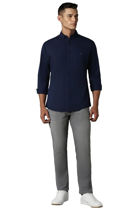 Louis Philippe Slim Fit Denim Classic Premium Casual Shirt - Image 4