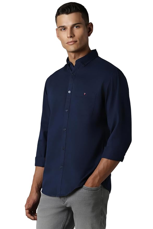 Louis Philippe Slim Fit Denim Classic Premium Casual Shirt - Image 2