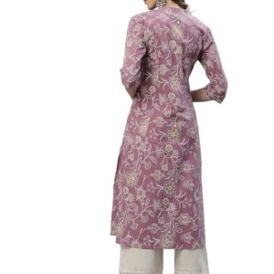 Stylum Women's Floral Print Rayon A-Line Kurta