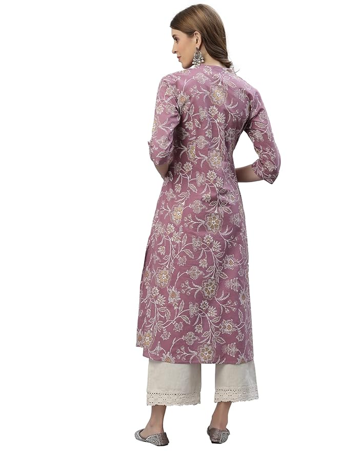 Stylum Women's Floral Print Rayon A-Line Kurta