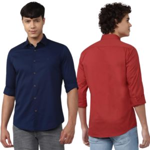 Men's Regular Fit Soft Touch Cotton Casual Shirt (Group-1_Brown-BHAGWA_XL)